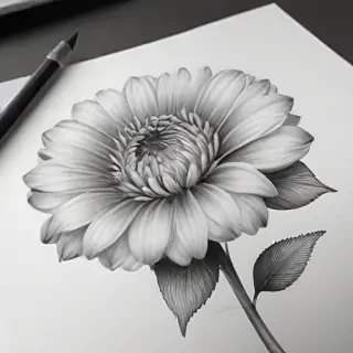 pencil drawings of flowers