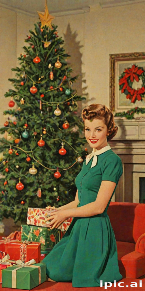retro christmas image