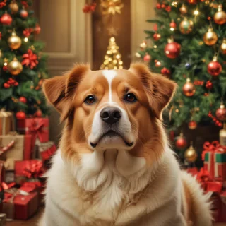 christmas dog background