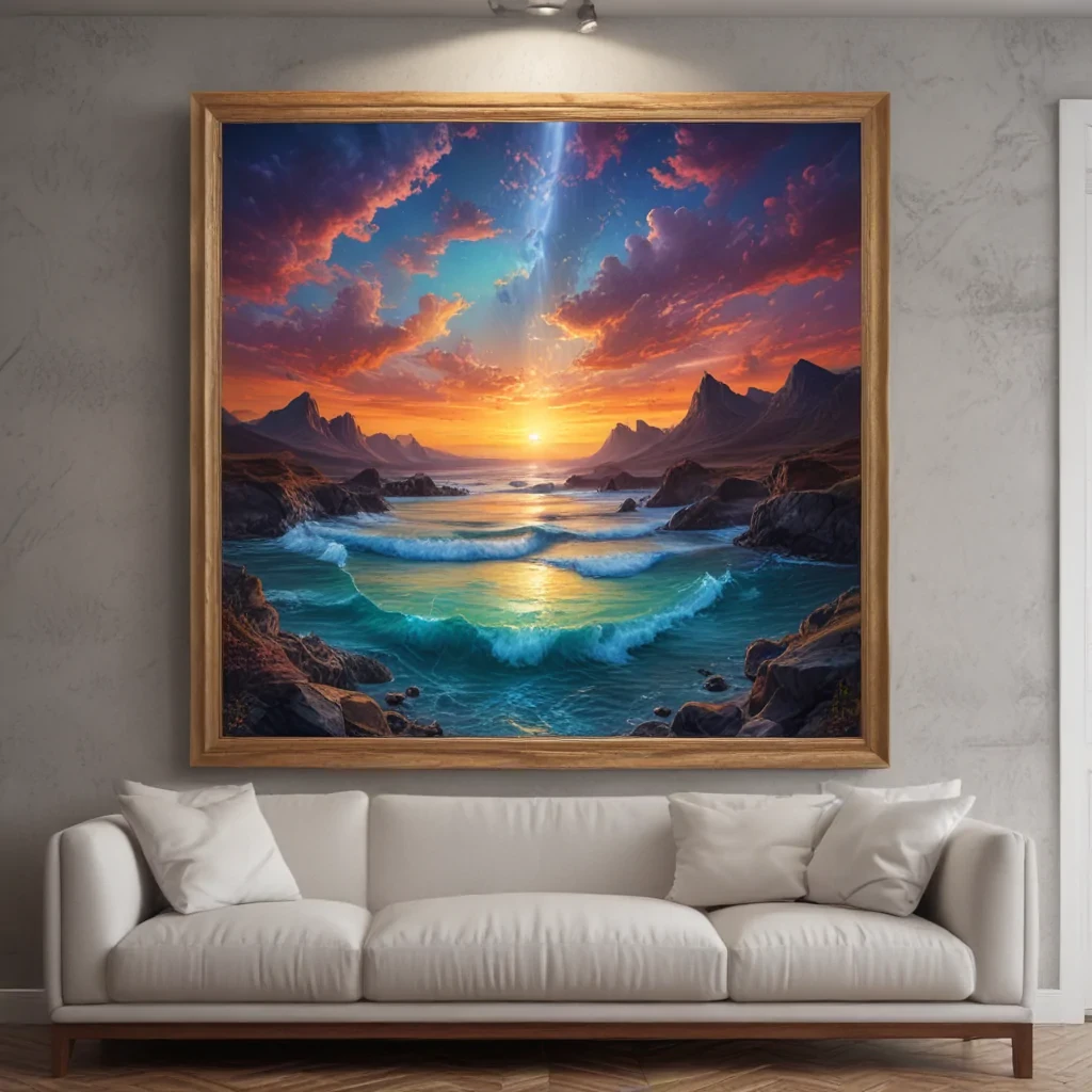 mockup wall art