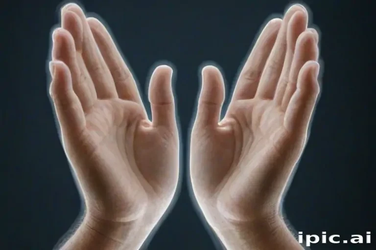 transparent praying hands