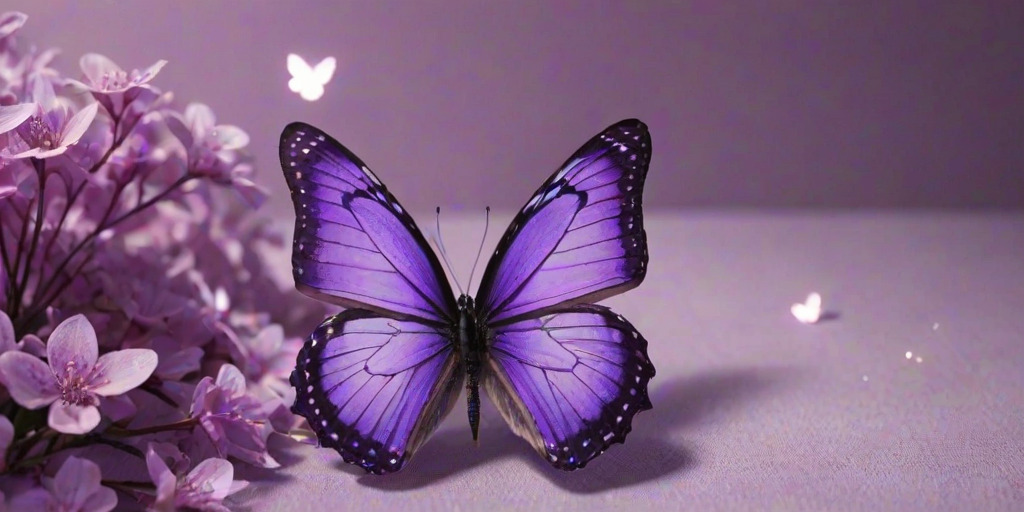 aesthetic purple butterfly