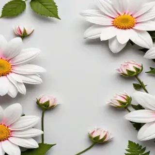 flowers with white background