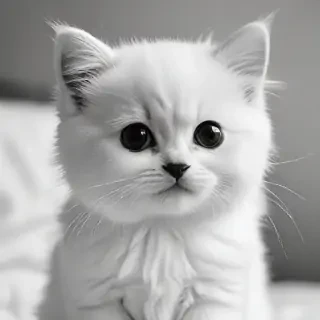 black and white cute