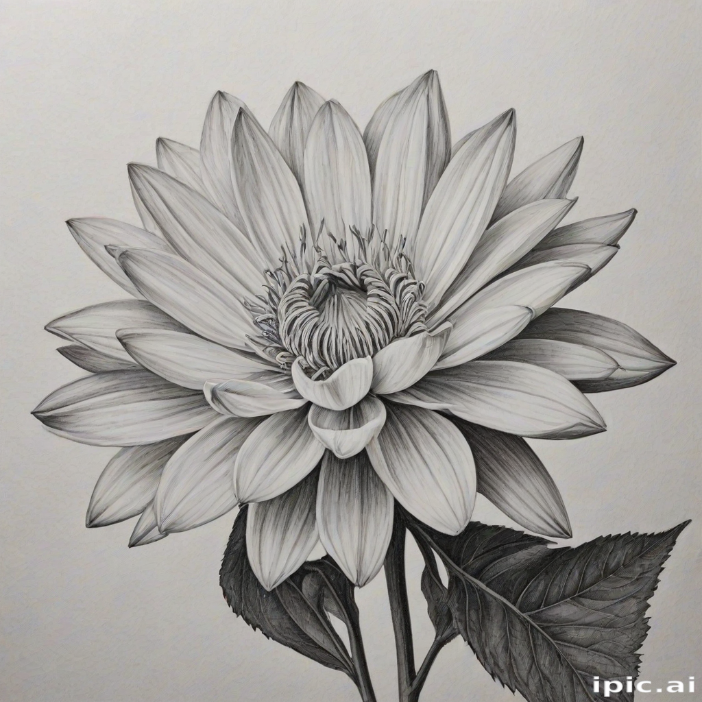 flower pencil drawing
