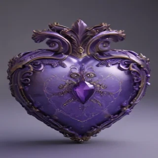 purple aesthetic heart