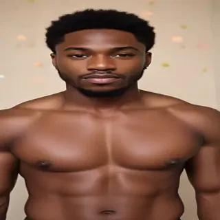 black shirtless man