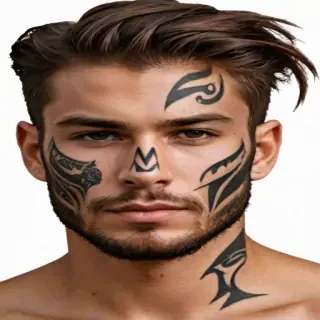 face tattoo png