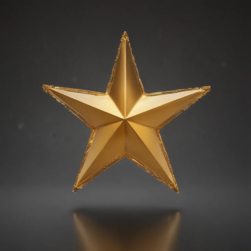 transparent gold star