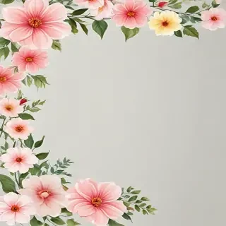 flower border transparent