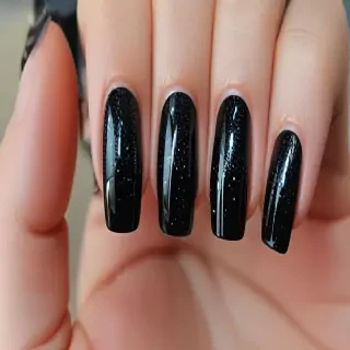 black with glitter