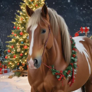 merry christmas horse images