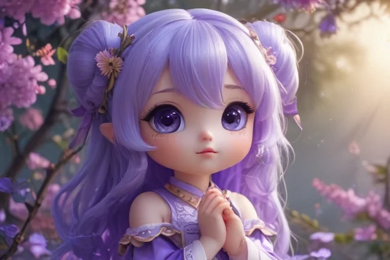 kawaii cute purple wallpaper