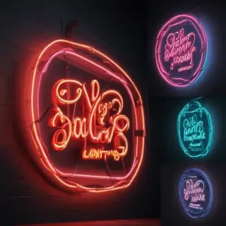 neon sign mockup