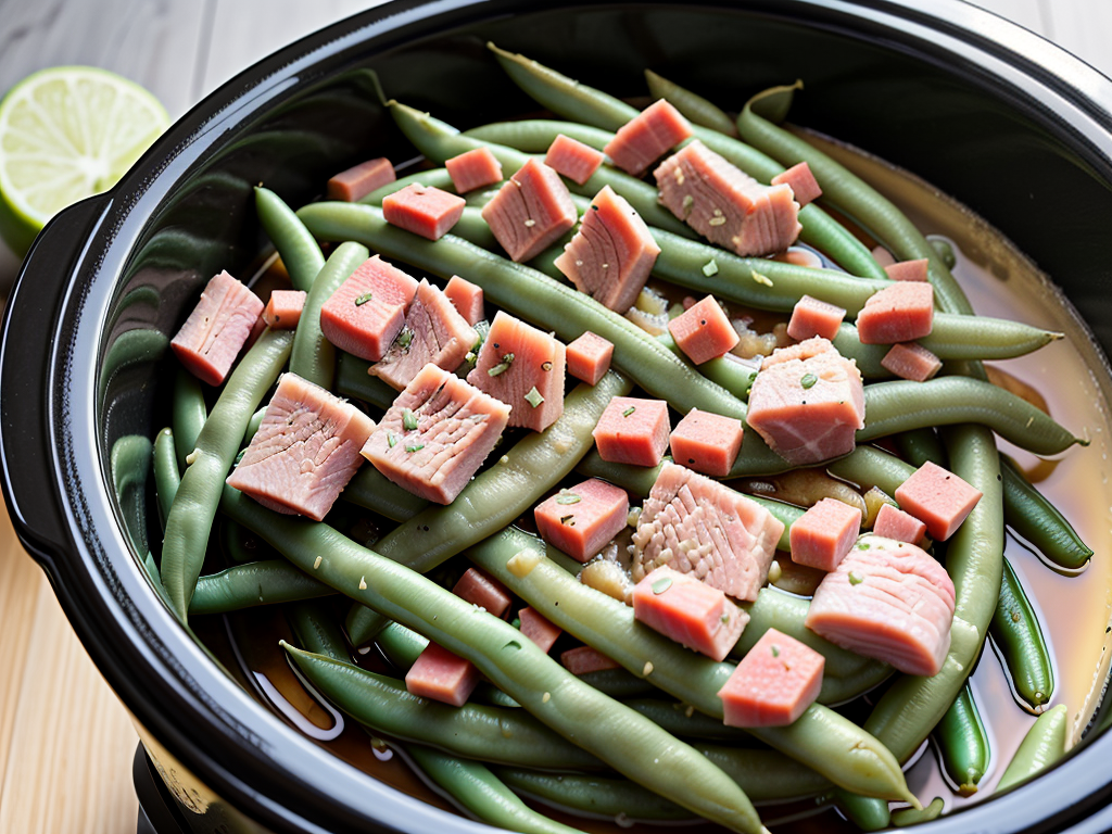 crockpot green beans and ham