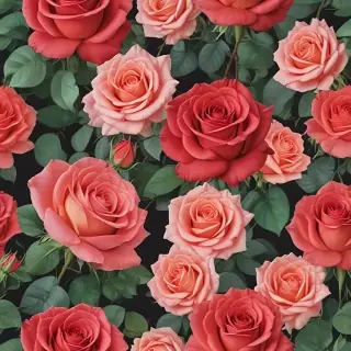 roses in background