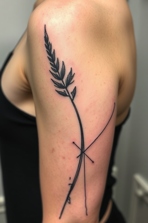 Sketch-style tattoo named "Artistic Impression" mimicking the appearance of a pencil or charcoal drawing with loose lines, shading, and a raw, unfinished quality, suitable for any body part
