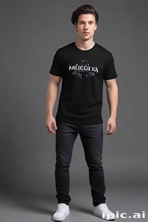 black t shirt mockup