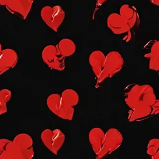 broken heart black background