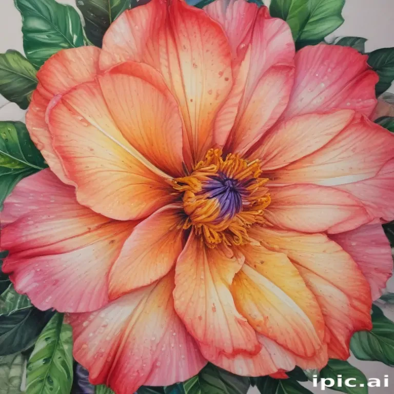 colourful flower drawing