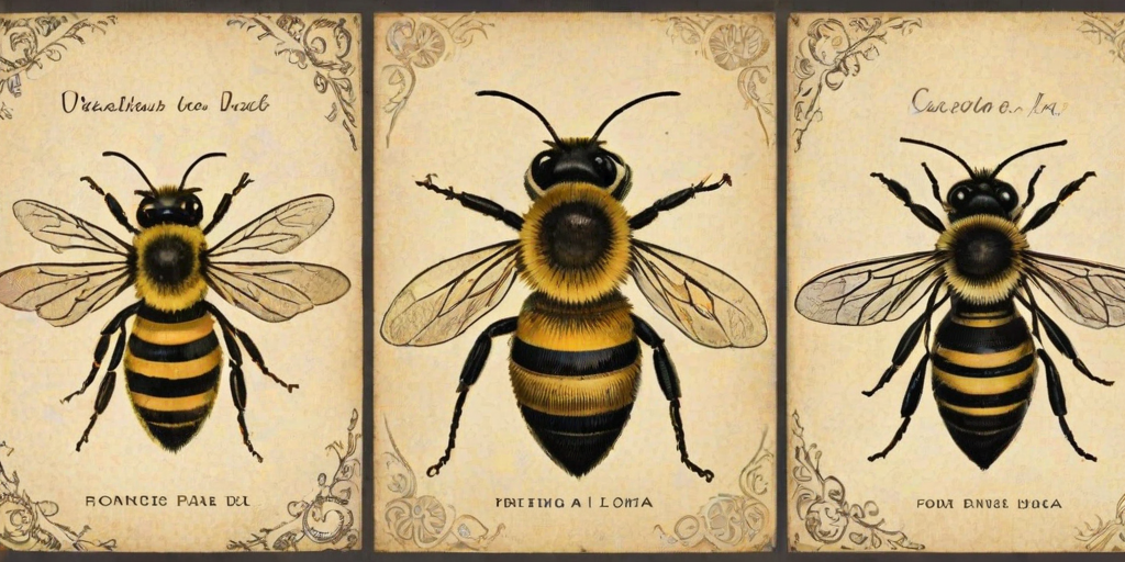 free vintage bee printables