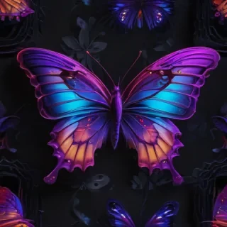 neon butterfly wallpaper