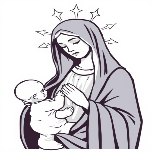 virgin mary clip art