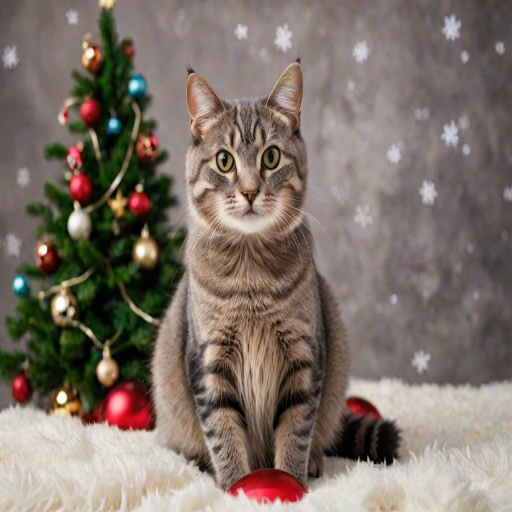 cat christmas background