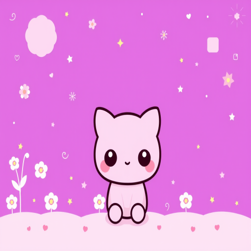 kawaii cute purple wallpaper