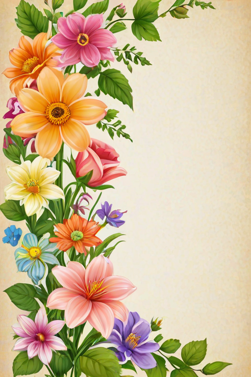 free flower border clipart