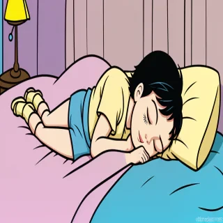 sleeping in cartoons