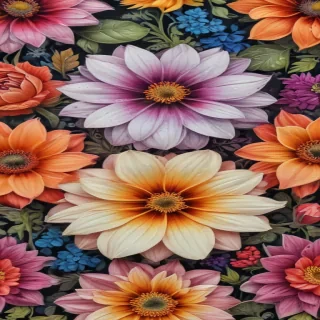 colourful flower drawing