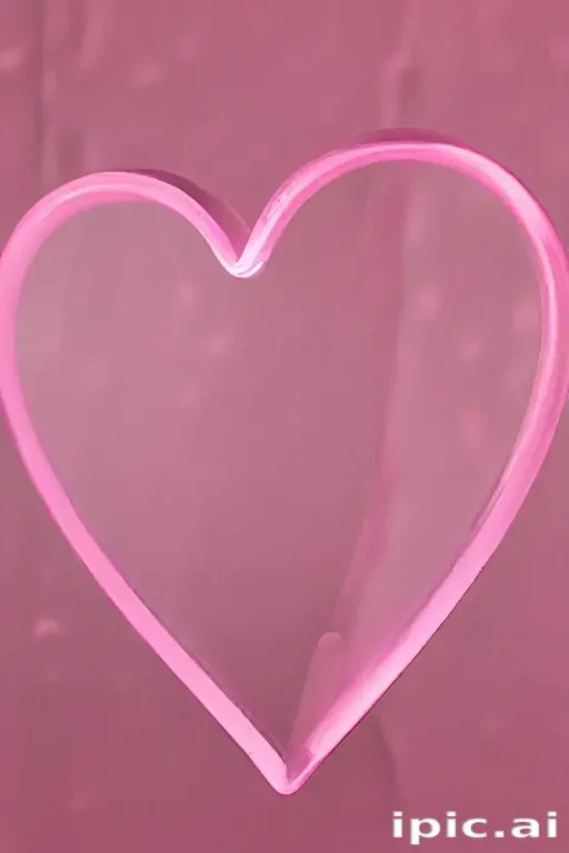 transparent pink heart