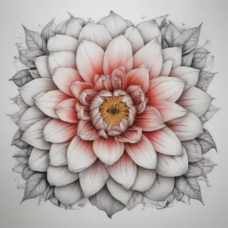 flower drawing for coloring
