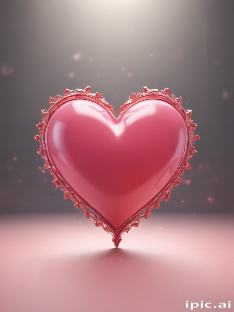 A Beautifully Crafted Heart Symbolizing Love and Affection in Soft Pink.