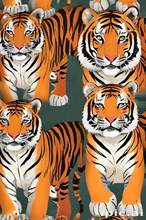 cartoon tigers