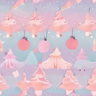 pastel aesthetic christmas wallpaper