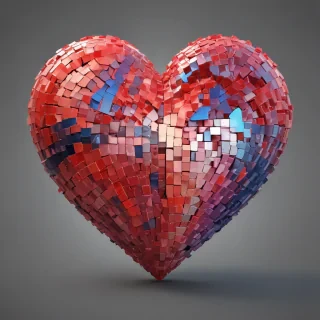 pixelated heart png