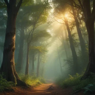 beautiful magical forest background