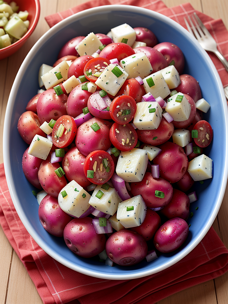 red hot and blue potato salad