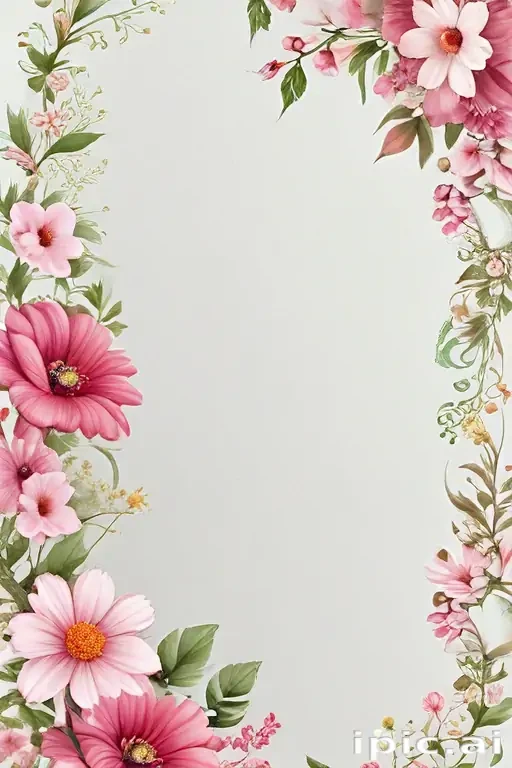 flower border transparent