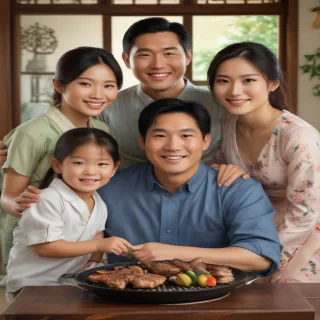 free use asian family