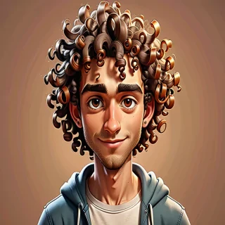 curly haired cartoon characters male