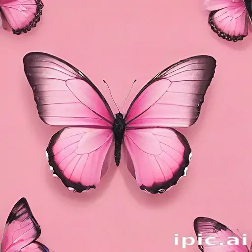 pink background butterfly