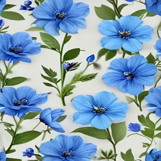blue flowers transparent