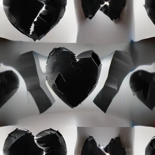 broken black heart