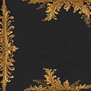 transparent background gold border