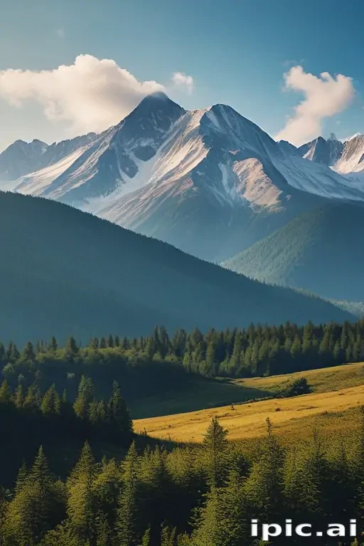 mountainous background