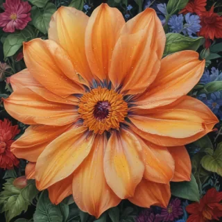 flower color drawings