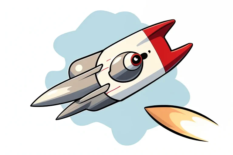 cartoon rocket